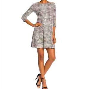 NWT Max Studio Knit 3/4 sleeve A-line Dress Sz L